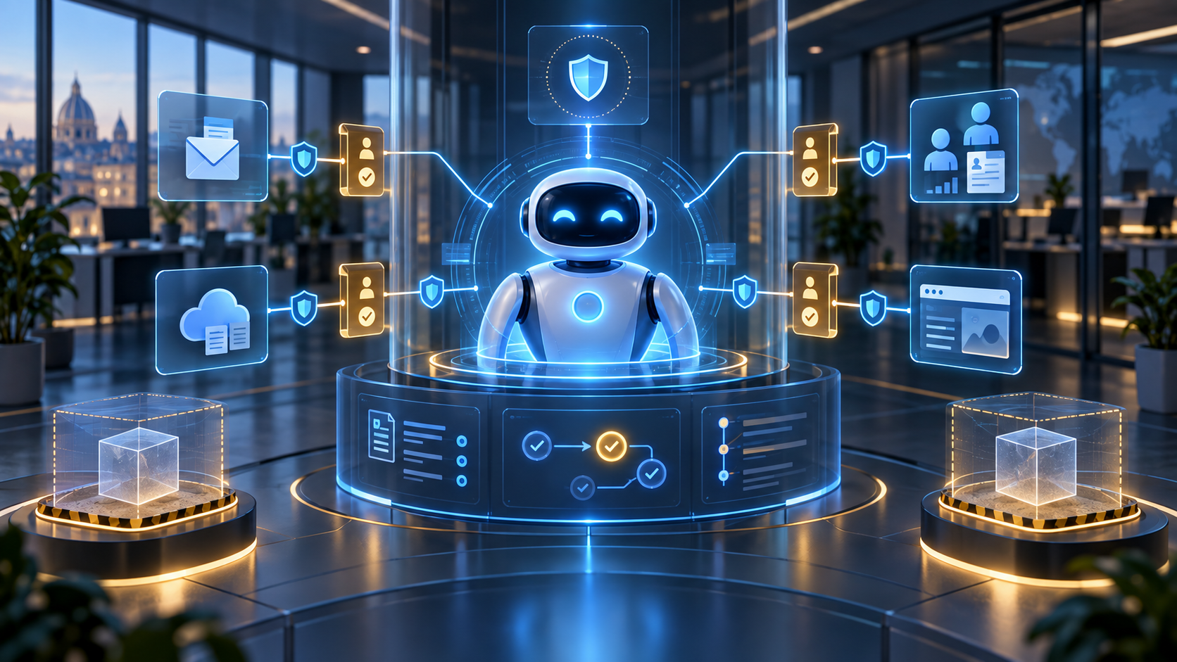 Agente AI aziendale protetto da permessi, approvazioni, sandbox e registri di controllo